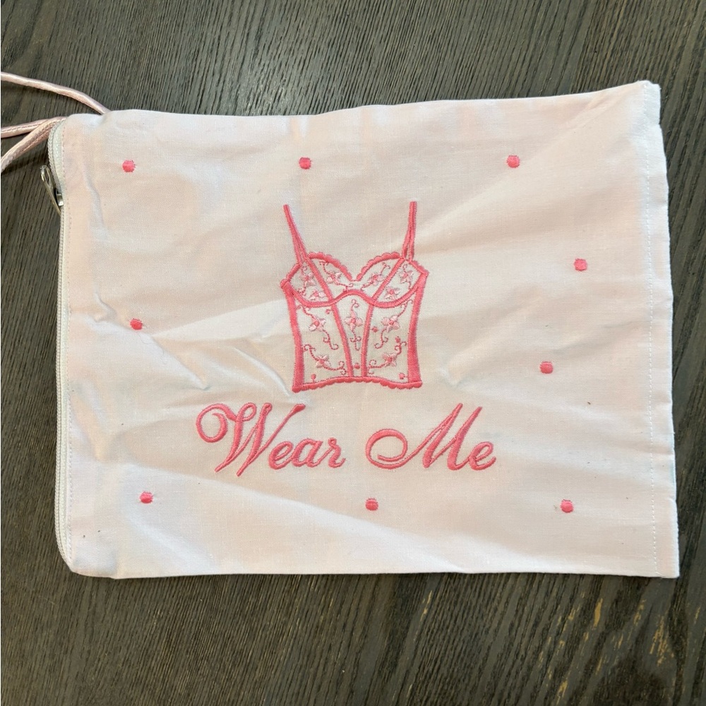 Pink and White Lingerie Bag - Picture 4 of 7